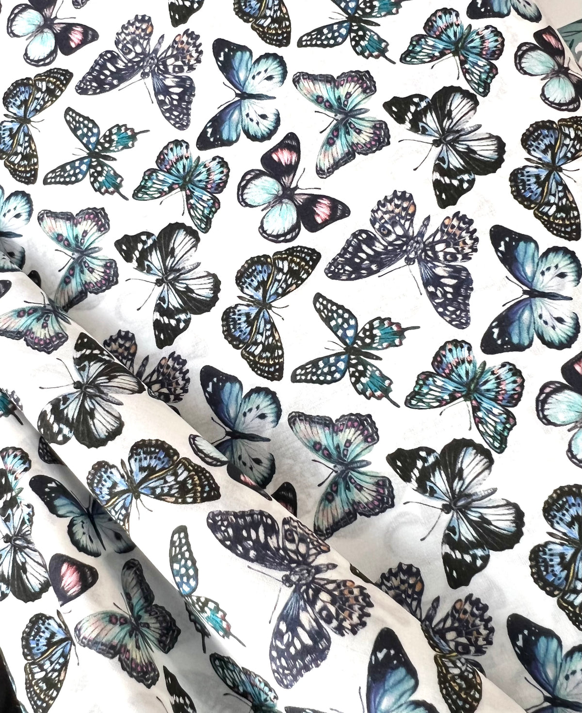 Julie Butterfly- Blue- Liberty London Tana Lawn Cotton