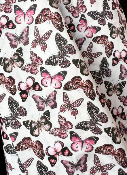 Julie Butterfly- Pink- Liberty London Tana Lawn Cotton