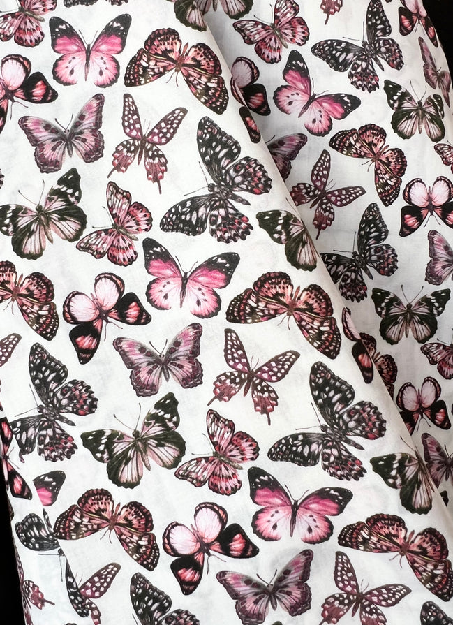 Julie Butterfly- Pink- Liberty London Tana Lawn Cotton