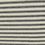 Woven Cotton Ticking Stripe- Black and Off White- 44” Wide