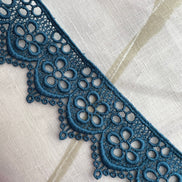 Blue Floral Guipure- Lace Trim 4217- 1.65
