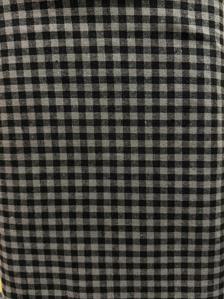 Essex Yarn Dyed Classic Wovens- Linen- Cotton Blend- "Licorice"- Gingham- 43” Wide
