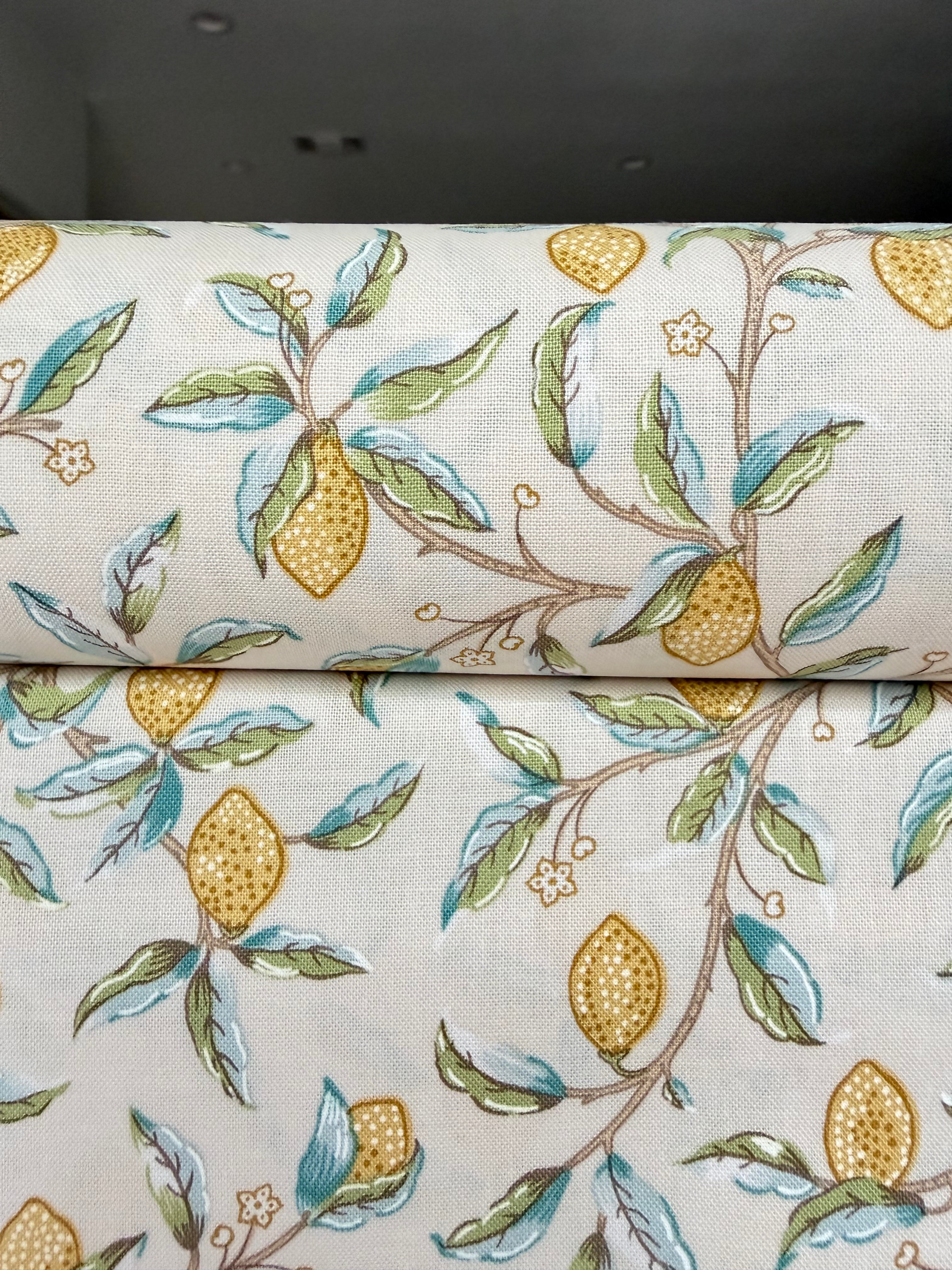 William Morris Botanical Fruit- 44” Wide Cotton Fabric- “Lemon Tree