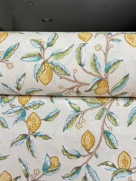 William Morris Botanical Fruit- 44” Wide Cotton Fabric- “Lemon Tree"