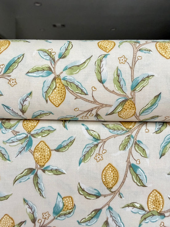 William Morris Botanical Fruit- 44” Wide Cotton Fabric- “Lemon Tree"