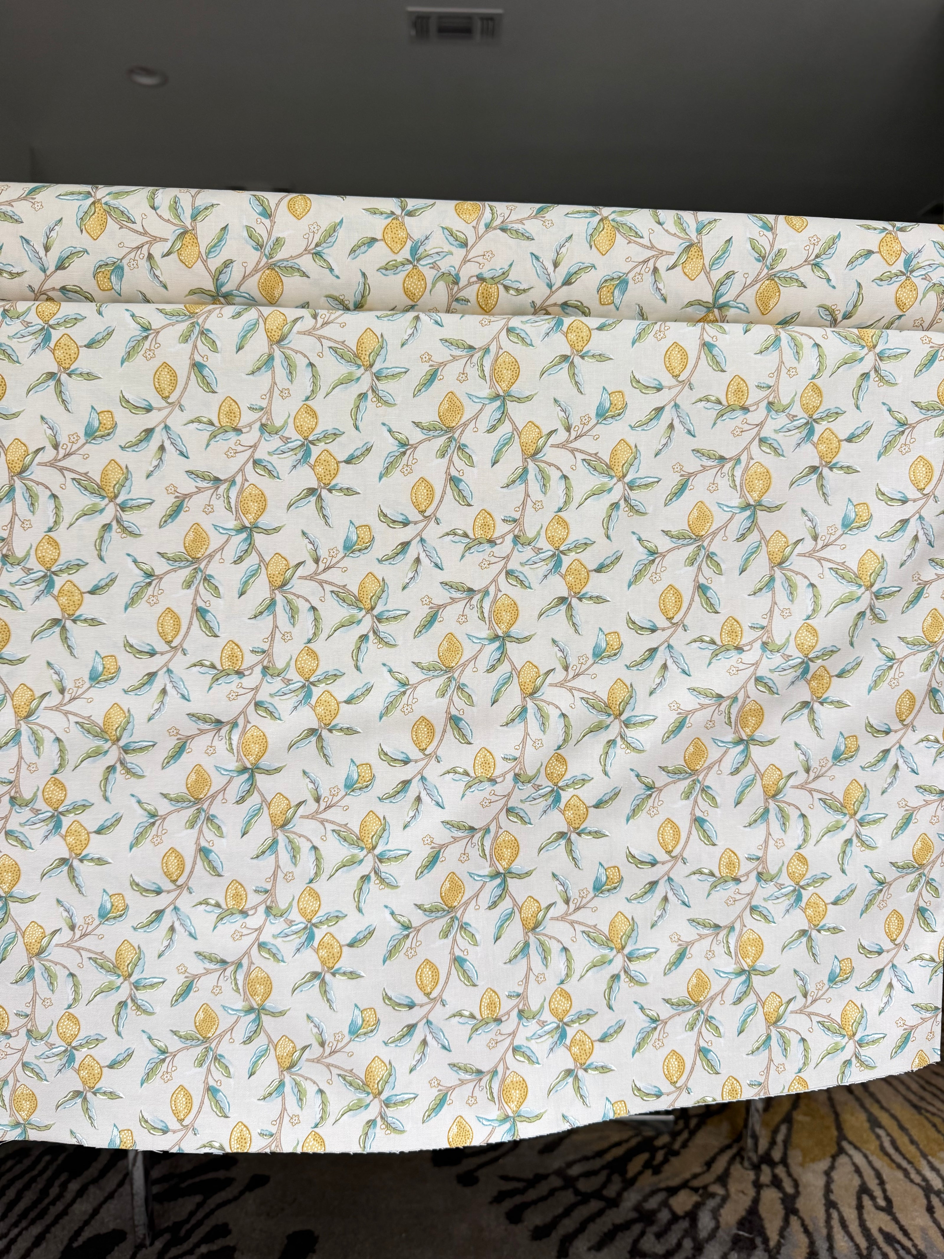 William Morris Botanical Fruit- 44” Wide Cotton Fabric- “Lemon Tree