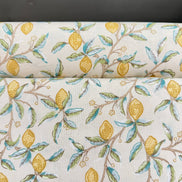 William Morris Botanical Fruit- 44” Wide Cotton Fabric- “Lemon Tree