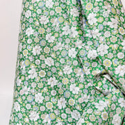 Flownny 100% Cotton Fabric - Lawn- Green, White Floral- 43