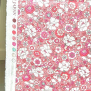 Flownny 100% Cotton Fabric - Lawn- Pink, White Floral- 43