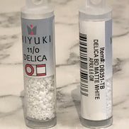 Miyuki 11/0 Delica Glass Beads- MATTE WHITE (2008)