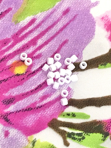 Miyuki 11/0 Delica Glass Beads- MATTE WHITE (2008)