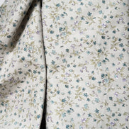 Nostalgia- Purple, Blue Teal on Light Gray- Violets, Floral- 43” Wide- Cotton Fabric- Sevenberry
