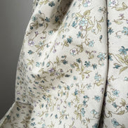 Nostalgia- Purple, Blue Teal on Light Gray- Violets, Floral- 43” Wide- Cotton Fabric- Sevenberry