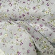 Nostalgia- Purple, Blue Teal on Light Lilac- Violets, Floral- 43” Wide- Cotton Fabric- Sevenberry