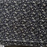 Nostalgia- Purple, Blue Teal on Black- Violets, Floral- 43” Wide- Cotton Fabric- Sevenberry