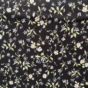 Nostalgia- Purple, Blue Teal on Black- Violets, Floral- 43” Wide- Cotton Fabric- Sevenberry