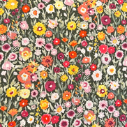 Orange, Red, Burgundy, Yellow, Lilac Floral Cotton Fabric- “Blooming Prairie Allium”- Art Gallery- 44