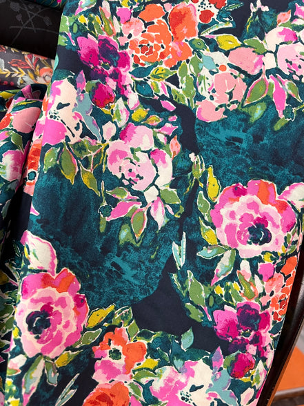 "Botanist's Essay" Rayon Challis Fabric- Art Gallery Fabrics- 56” Wide