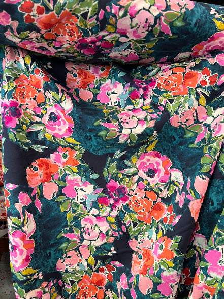 "Botanist's Essay" Rayon Challis Fabric- Art Gallery Fabrics- 56” Wide