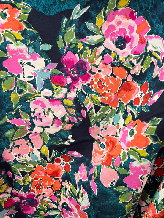 "Botanist's Essay" Rayon Challis Fabric- Art Gallery Fabrics- 56” Wide