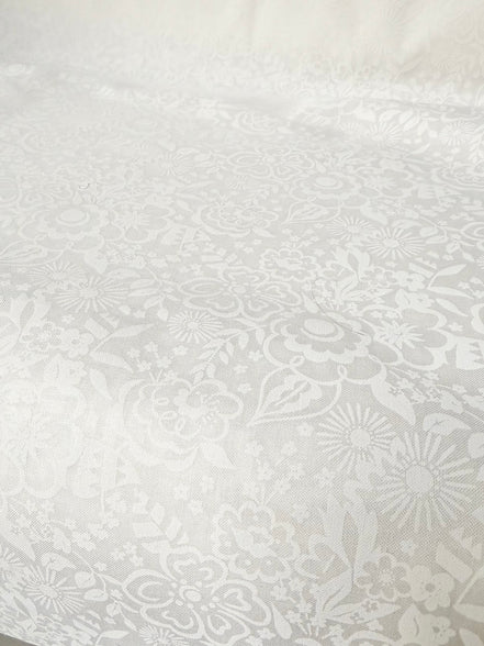 White on White- Lasenby Silhouette Lindy- Liberty Cotton- 44” Wide- Semi Sheer