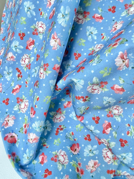 Blue- Clothworks- Americana- Cotton Fabric- 44” Wide (CLTY4774-88)
