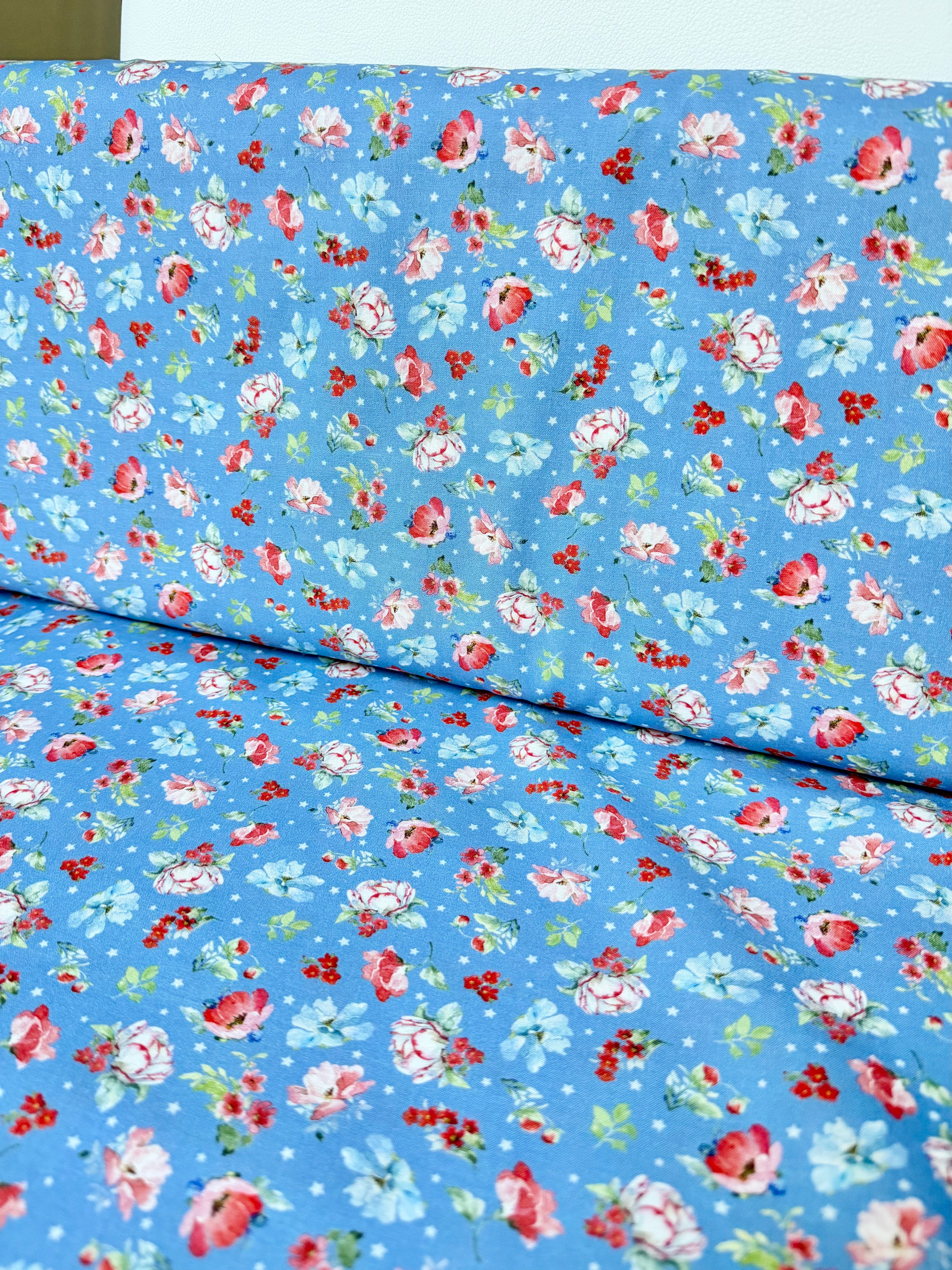 Blue- Clothworks- Americana- Cotton Fabric- 44” Wide (CLTY4774-88)