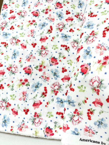 White- Clothworks- Americana- Cotton Fabric- 44” Wide (CLTY4774-2)