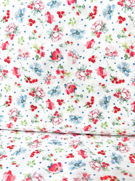 White- Clothworks- Americana- Cotton Fabric- 44” Wide (CLTY4774-2)