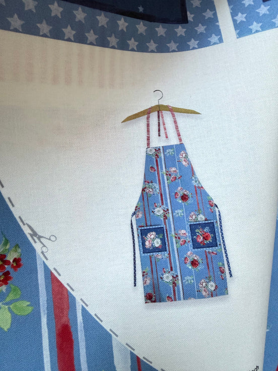Canvas Apron Panel- Clothworks- Americana- Cotton Fabric- (CLTY4777-88)