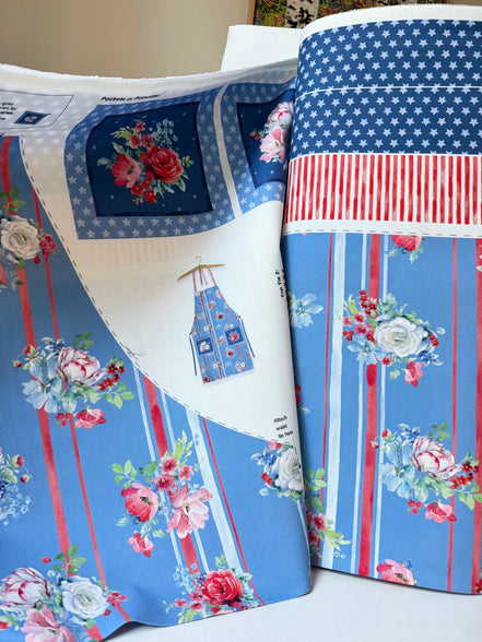 Canvas Apron Panel- Clothworks- Americana- Cotton Fabric- (CLTY4777-88)