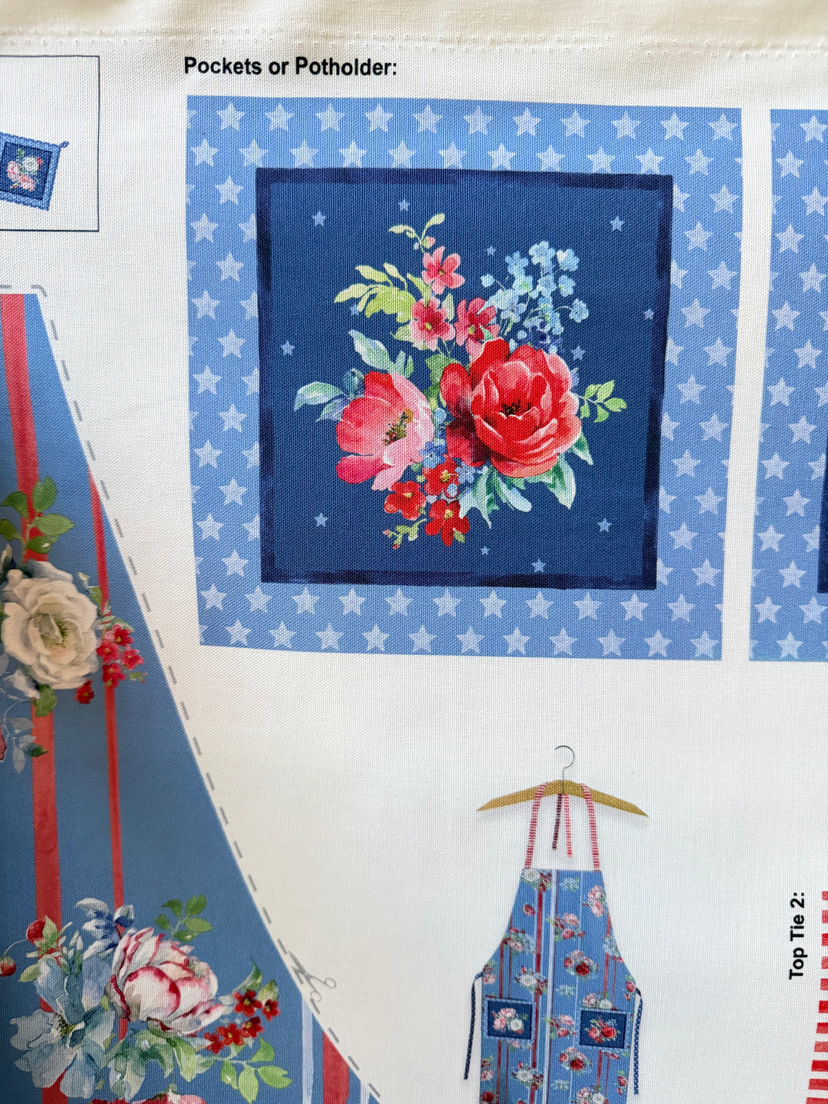 Canvas Apron Panel- Clothworks- Americana- Cotton Fabric- (CLTY4777-88)