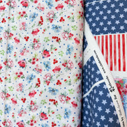 White- Clothworks- Americana- Cotton Fabric- 44” Wide (CLTY4774-2)