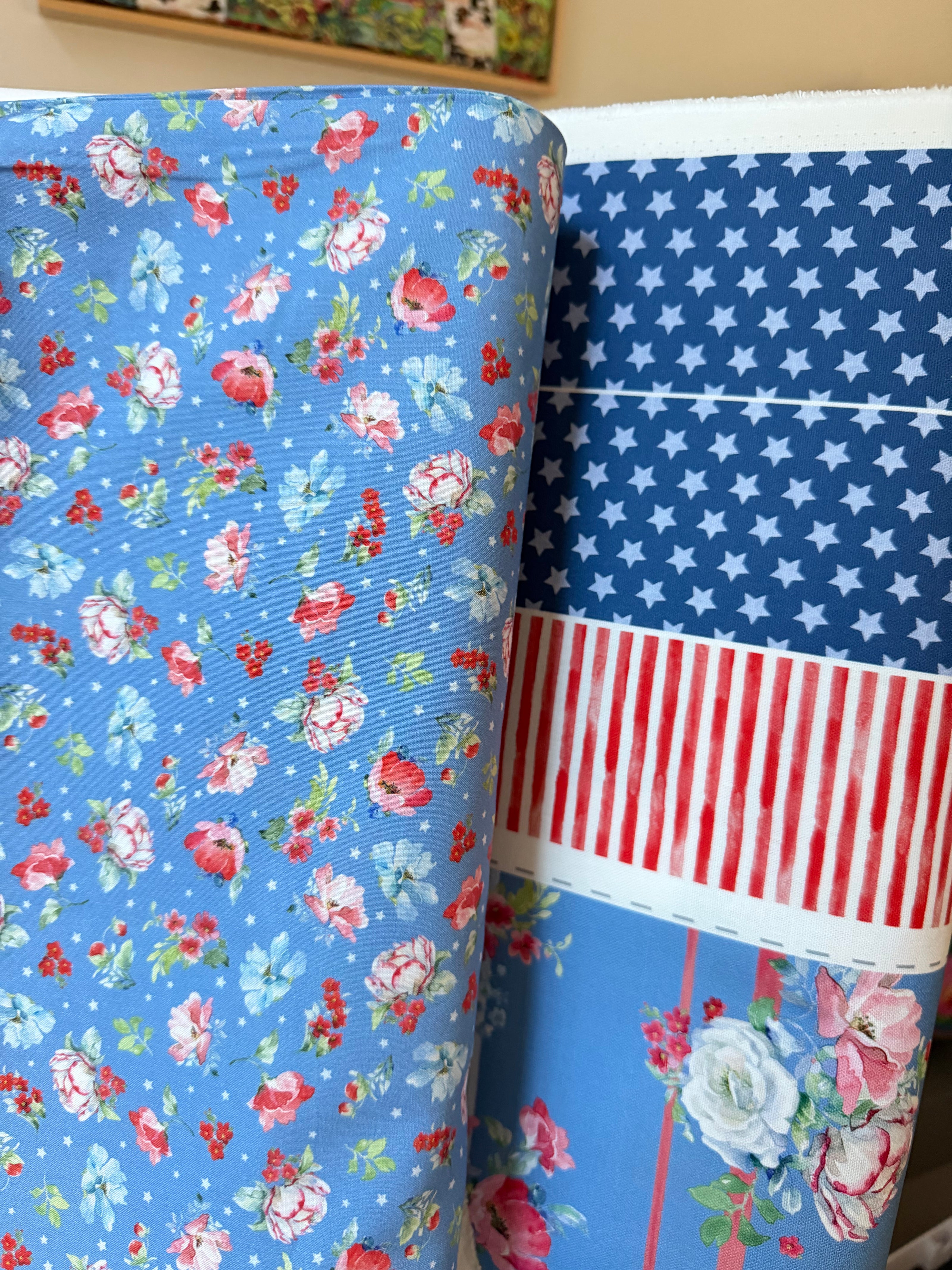 Blue- Clothworks- Americana- Cotton Fabric- 44” Wide (CLTY4774-88)