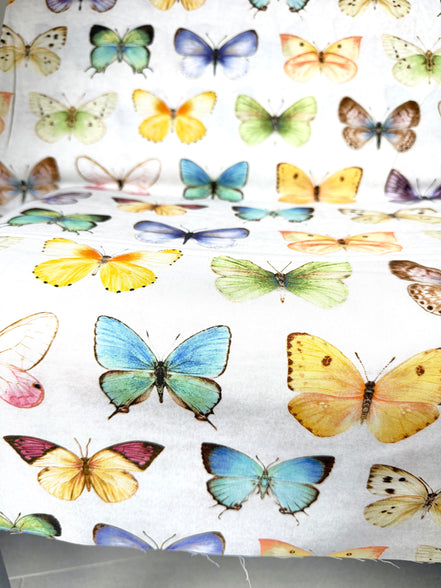 Butterflies "Large Butterflies - Multi” 44” Wide Cotton Fabric