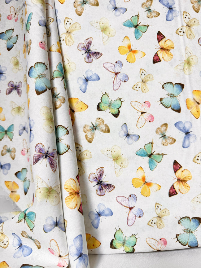 Butterflies "Tossed Butterflies” 44” Wide Cotton Fabric