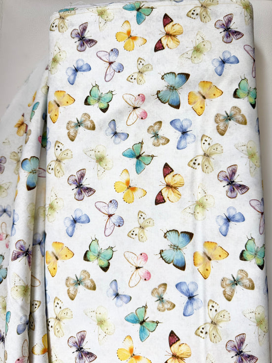 Butterflies "Tossed Butterflies” 44” Wide Cotton Fabric