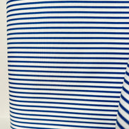 Navy Blue, White Stripes- Petite Basics- Sevenberry- Cotton Fabric- 44” (Royal)
