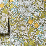 William Morris Large Florals- 44” Wide Cotton Fabric- “Golden Lily Sunshine