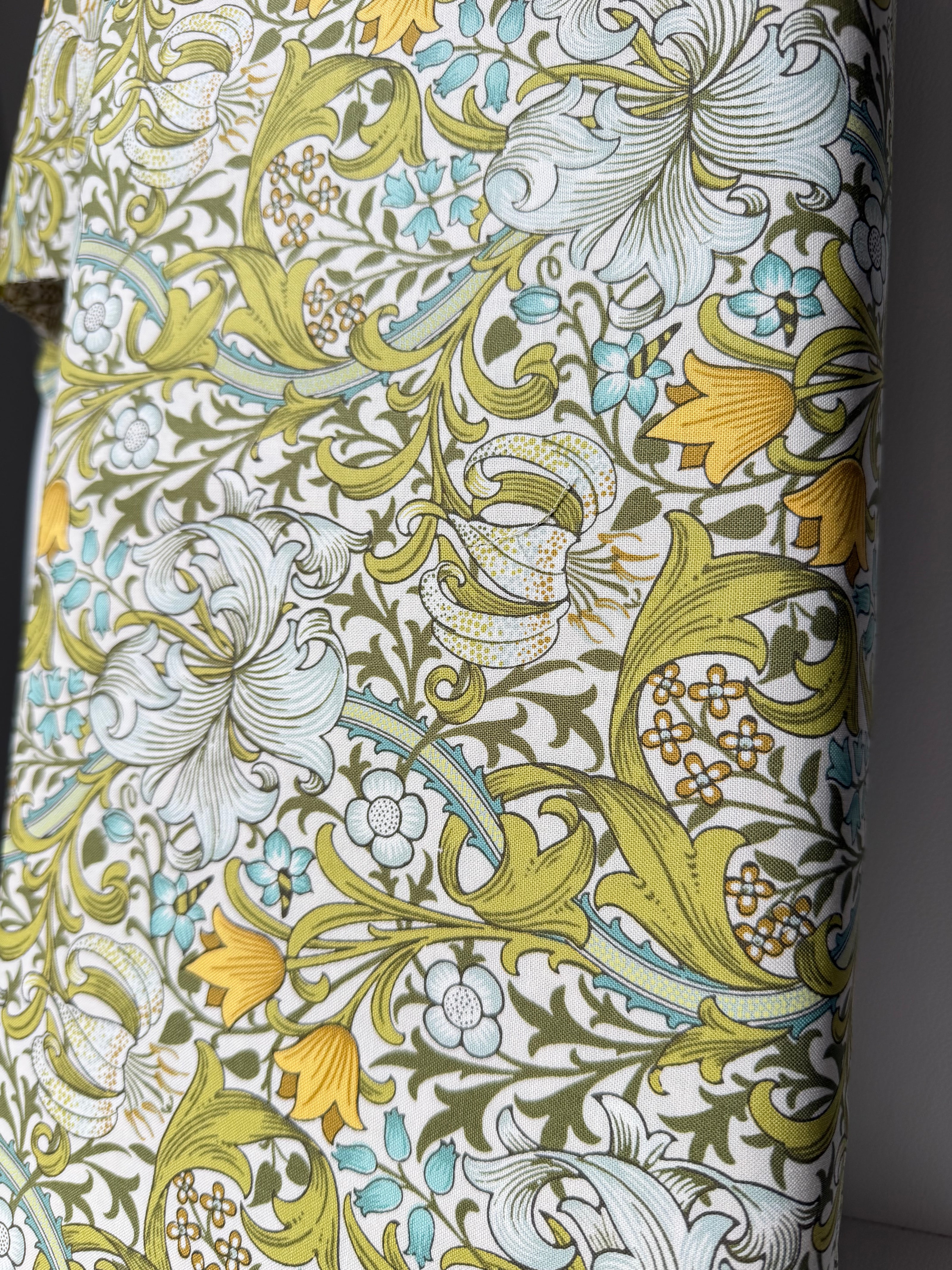 William Morris Large Florals- 44” Wide Cotton Fabric- “Golden Lily Sunshine