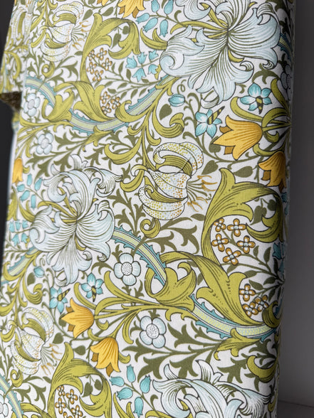 William Morris Large Florals- 44” Wide Cotton Fabric- “Golden Lily Sunshine"