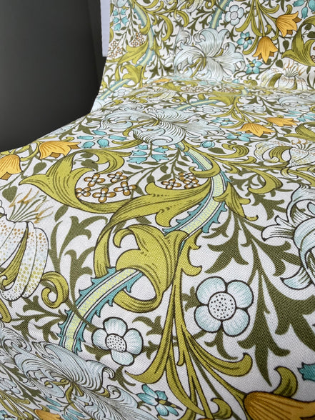 William Morris Large Florals- 44” Wide Cotton Fabric- “Golden Lily Sunshine"