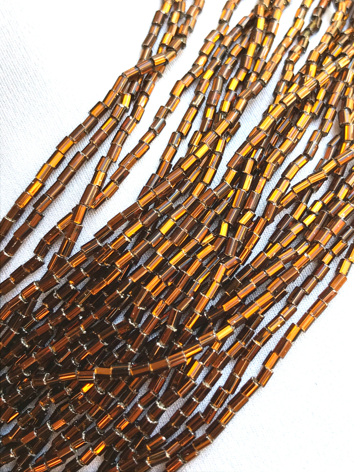 Dark Topaz Bugle Beads (2128)