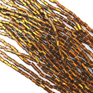 Dark Topaz Bugle Beads (2128)