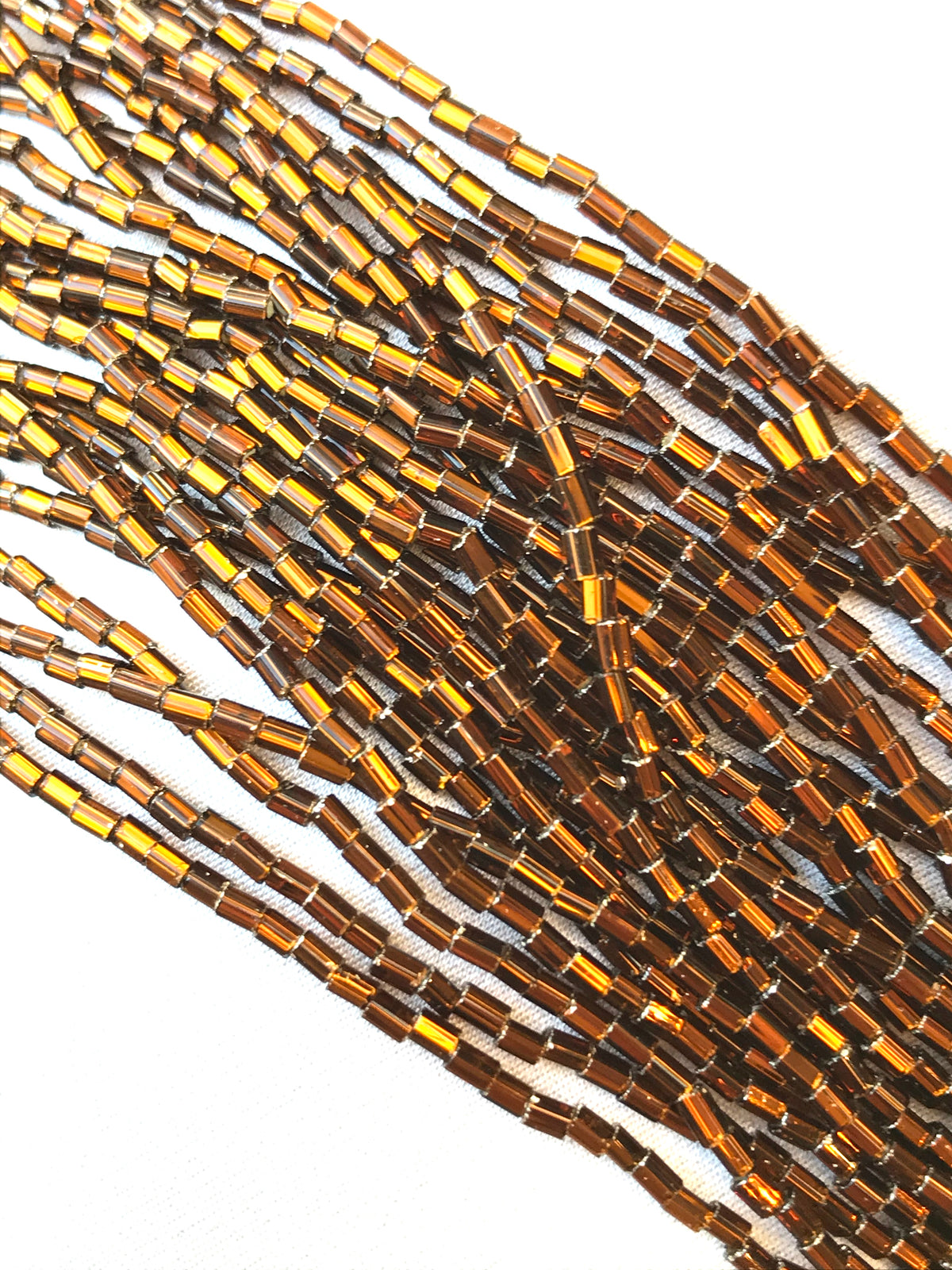 Dark Topaz Bugle Beads (2128)
