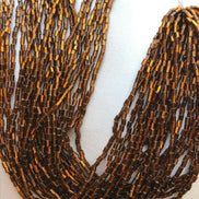 Dark Topaz Bugle Beads (2128)