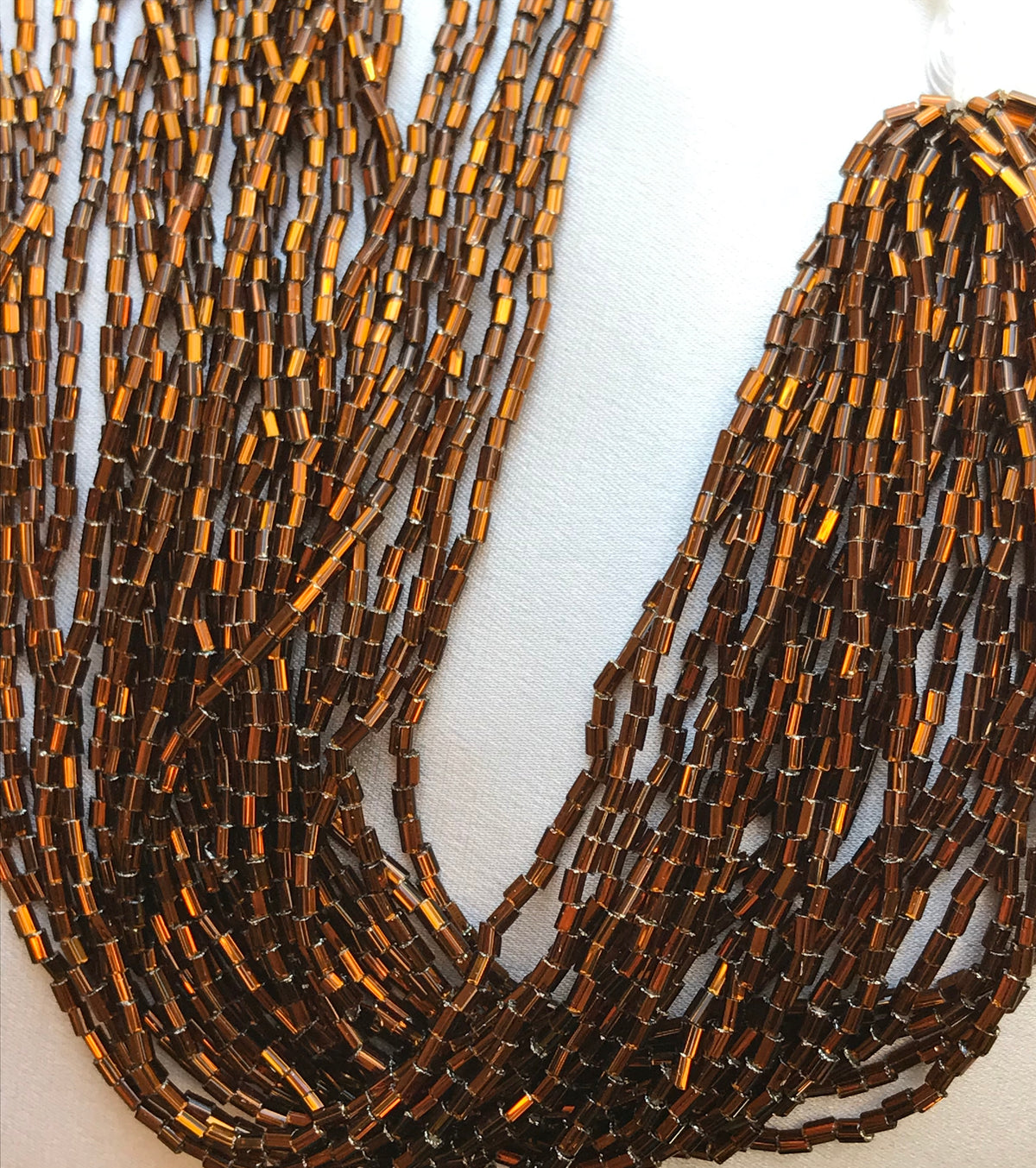 Dark Topaz Bugle Beads (2128)