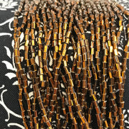 Dark Topaz Bugle Beads (2128)