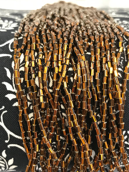 Dark Topaz Bugle Beads (2128)