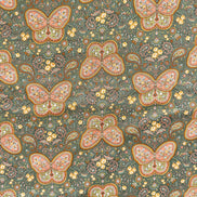 Butterflies, Paisley- Cotton Lawn 43”- KP9071-3C- Green- Cosmo